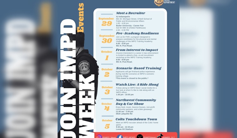 IMPD Hosts 'Join IMPD Week' to Showcase Officer Life and Encourage Local Recruitment in Indianapolis