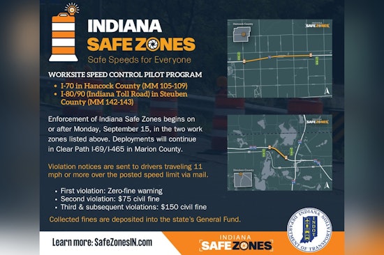 INDOT Expands Safe Zones Initiative: I-70 in Hancock County to See Enhanced Speed Monitoring