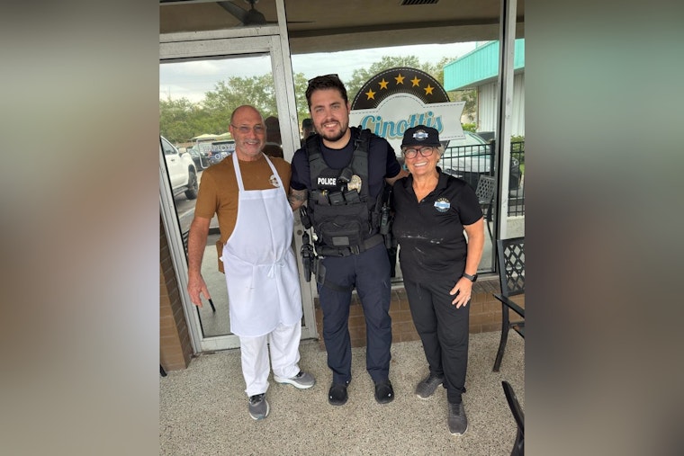 Jacksonville Beach PD Celebrates Pumpkin Donut Season at Cinotti's Bakery with Safety Reminders