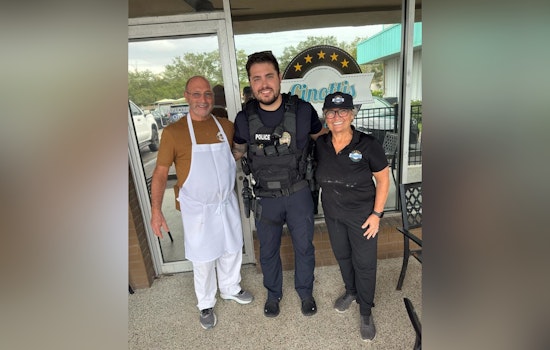Jacksonville Beach PD Celebrates Pumpkin Donut Season at Cinotti's Bakery with Safety Reminders