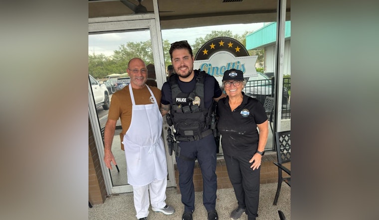 Jacksonville Beach PD Celebrates Pumpkin Donut Season at Cinotti's Bakery with Safety Reminders