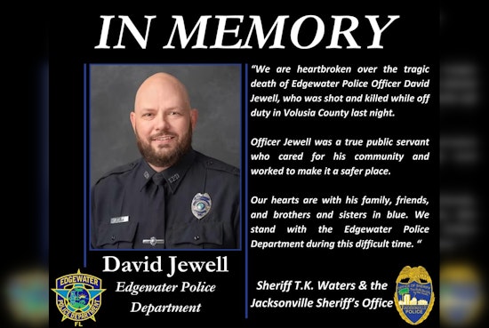 Jacksonville Sheriff's Office Mourns the Loss of Edgewater Officer David Jewell