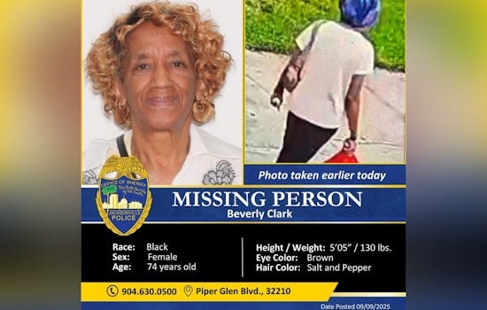 Jacksonville Sheriff's Office Seeks Public Help to Find Missing 74-Year-Old with Dementia Near Cecil Airport