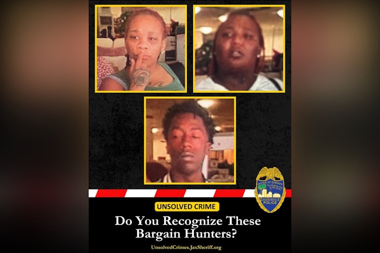 Jacksonville Trio Wanted for Alleged Shoplifting Spree as JSO Seeks Public's Help