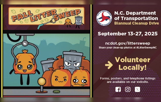 Join the Effort, NCDOT Announces 2025 Fall Litter Sweep to Beautify North Carolina Roadways