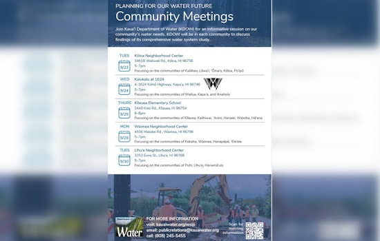 Kauaʻi Department of Water Invites Public to Shape Island's Water System Future