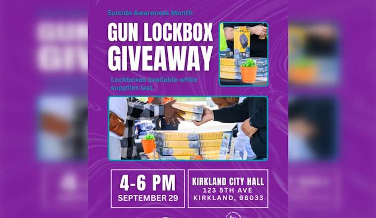 Kirkland Offers Free Gun Lockboxes to Promote Firearm Safety at City Hall Event