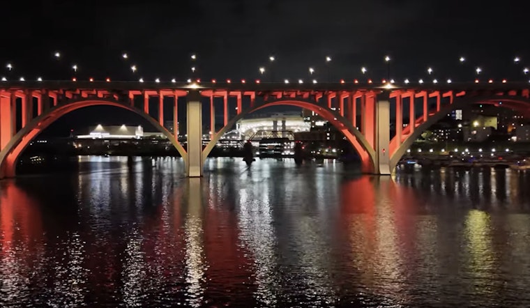 Knoxville's Henley Bridge Illuminates in Vol Orange for Football Weekend Festivities