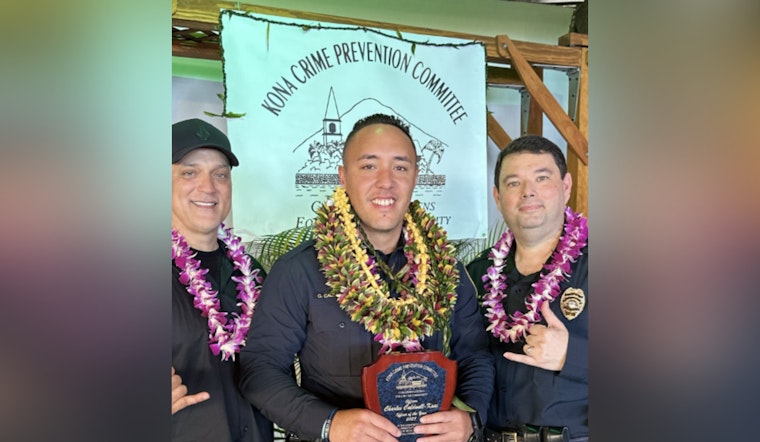 Kona Officer Charles Caldwell-Kaai Named 2025 Officer of the Year