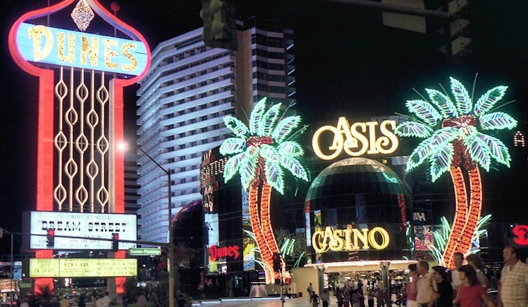 Las Vegas' Vintage Dunes Hotel Sign Restored to Former Glory for Neon Museum Lighting Ceremony