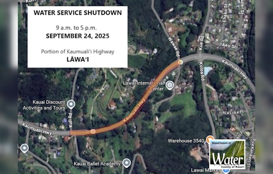 Lāwaʻi Residents to Face Daylong Water Service Interruption Along Kaumualiʻi Highway