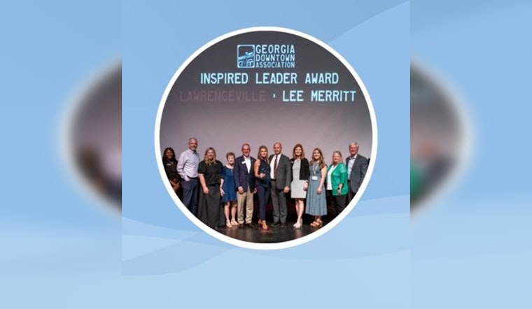 Lawrenceville's Lee Merritt Honored with 2025 Inspired Leader, Community Champion Award for Downtown Revitalization Efforts