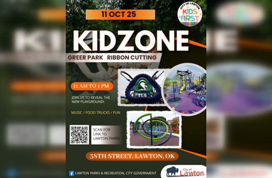 Lawton's KidZone in Greer Park Reopens with Community Celebration and Upgrades on October 11