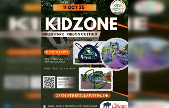 Lawton's KidZone in Greer Park Reopens with Community Celebration and Upgrades on October 11