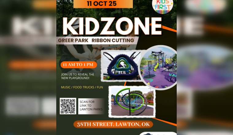 Lawton's KidZone in Greer Park Reopens with Community Celebration and Upgrades on October 11
