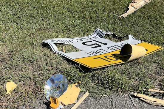 Lebanon Police Urge Vigilance After Accident Disables School Zone Safety Sign near Southside Elementary