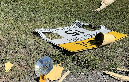 Lebanon Police Urge Vigilance After Accident Disables School Zone Safety Sign near Southside Elementary