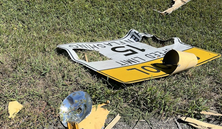 Lebanon Police Urge Vigilance After Accident Disables School Zone Safety Sign near Southside Elementary