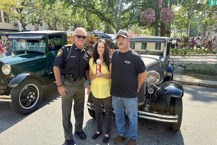 Lorain County Sheriff's Major Champions Community Spirit at 45th Annual Car Show During Elyria Apple Festival