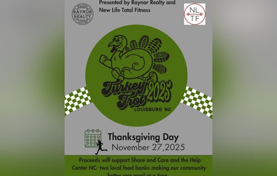 Louisburg Launches First-Ever Turkey Trot 5K to Benefit Local Food Banks This Thanksgiving