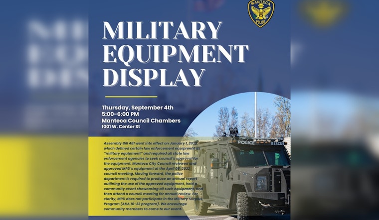 Manteca Police Department Hosts Public Showcase of Specialized Equipment in Transparency Bid