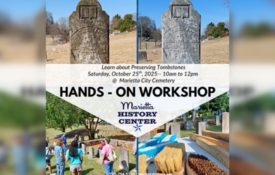 Marietta History Center Hosts Tombstone Cleaning Workshop at City Cemetery, Registration Now Open