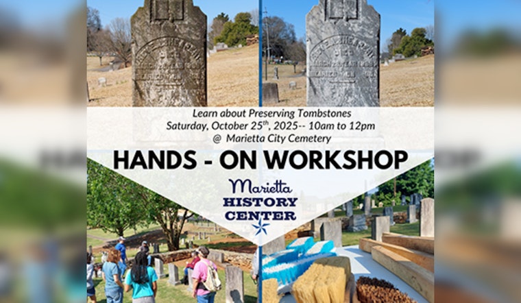 Marietta History Center Hosts Tombstone Cleaning Workshop at City Cemetery, Registration Now Open