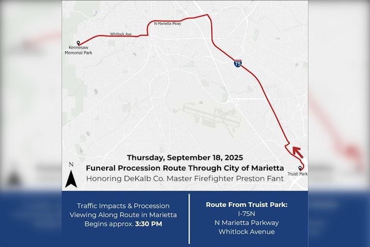 Marietta to Honor Fallen DeKalb Firefighter with Procession, Expect Traffic Delays