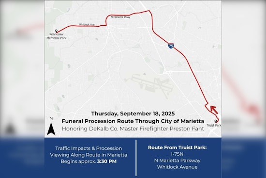 Marietta to Honor Fallen DeKalb Firefighter with Procession, Expect Traffic Delays