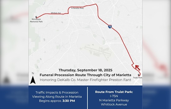 Marietta to Honor Fallen DeKalb Firefighter with Procession, Expect Traffic Delays