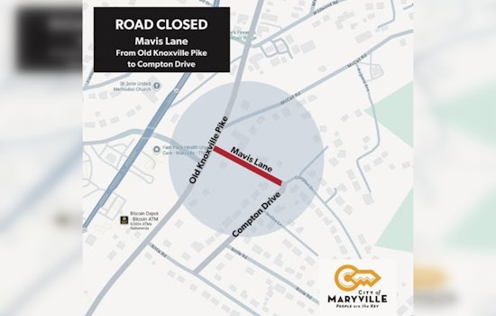 Maryville Commuters Alert: Road Closure on Mavis Lane Due to Water Main Project