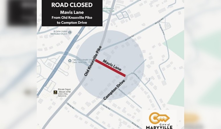 Maryville Commuters Alert: Road Closure on Mavis Lane Due to Water Main Project