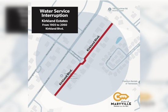 Maryville Residents on Kirkland Blvd to Experience Brief Water Outage Due to Line Relocation