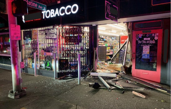 Masked Thieves Slam Stolen Vehicle Into Greenwood Smoke Shop for Smash-and-Grab Heist, Seattle Police Seek Suspects