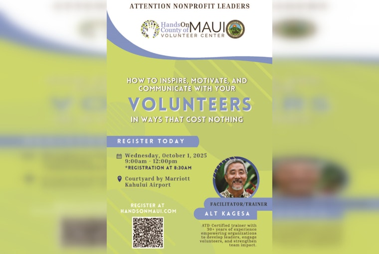 Maui County Volunteer Leaders Invited to Enhance Skills at Free Workshop on October 1