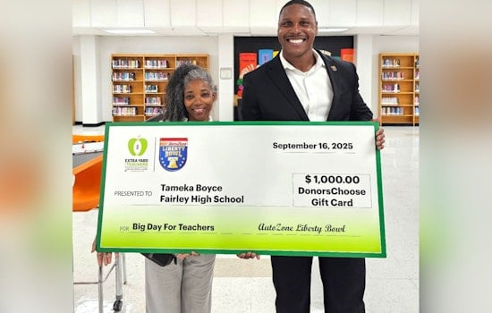 Memphis Teacher Honored with $1,000 Award for Educational Excellence