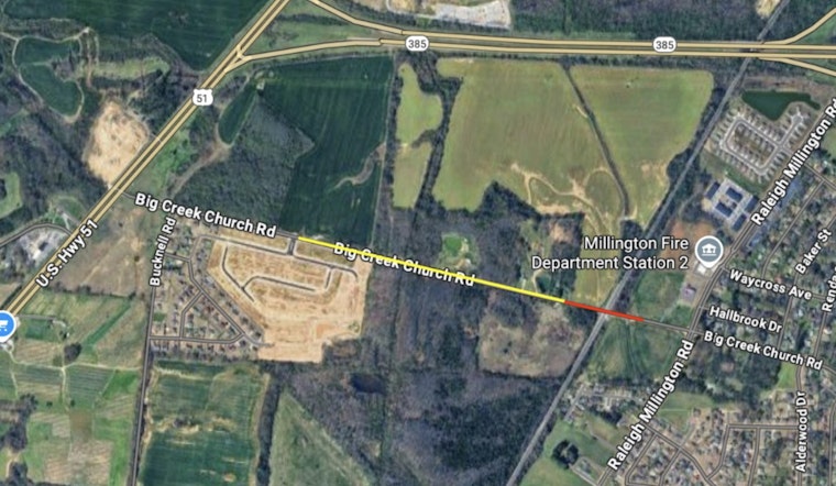 Millington, TN Residents Alerted to Big Creek Church Road Closure for Railroad Maintenance Sept 22-26