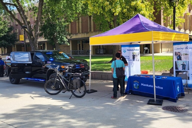 Minnesota State University Mankato Hosts Interactive Safety Expo with Police and Firefighters Engaging Students