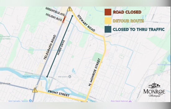 Monroe, Michigan Prepares for Traffic Disruptions Amid North Telegraph Road Closure for Infrastructure Work