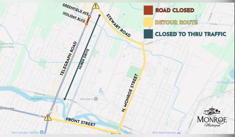 Monroe, Michigan Prepares for Traffic Disruptions Amid North Telegraph Road Closure for Infrastructure Work