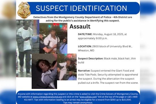 Montgomery County Police Offer $10,000 Reward for Tips in Unsolved Wheaton Assault Case