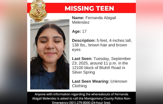 Montgomery County Police Seek Public Help to Find Missing Teen Fernanda Abigail Melendez