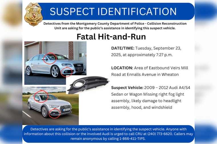 Montgomery County Police Seek Public's Help in Wheaton Fatal Hit-and-Run Case