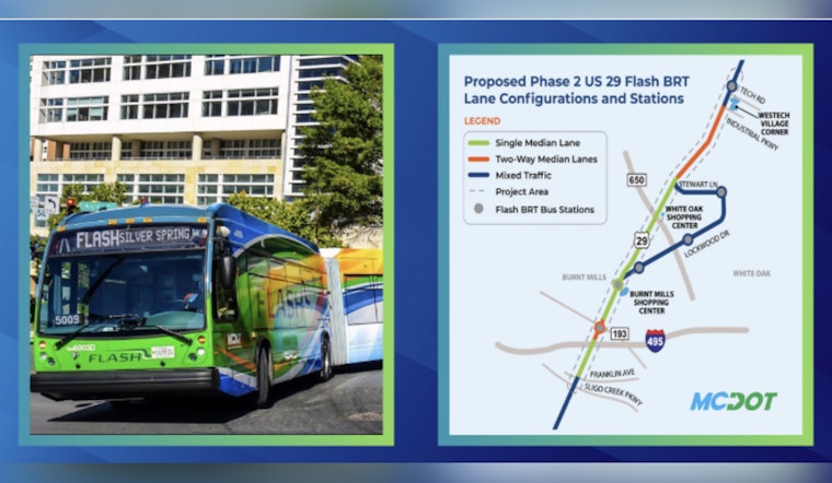Montgomery County to Host Public Meeting on US 29 Flash BRT Expansion in Silver Spring