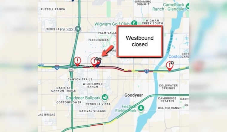 Multi-Car Collision on I-10 Near Goodyear Causes Major Delays for Wednesday Commute
