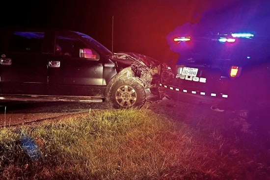 Mustang Ridge Police Vehicle Hit by Suspected Drunk Driver on Labor Day, No Officers Injured
