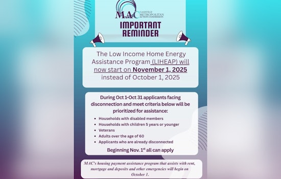 Nashville's LIHEAP Energy Assistance Program Delayed as City Funds to Support Vulnerable Residents in October