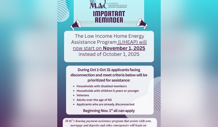Nashville's LIHEAP Energy Assistance Program Delayed as City Funds to Support Vulnerable Residents in October