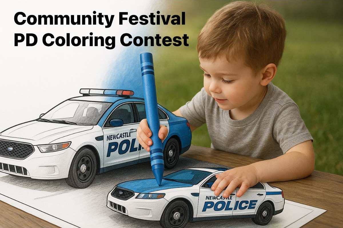 Newcastle PD Hosts Community Festival with Coloring Contest for All Ages at Veterans Park