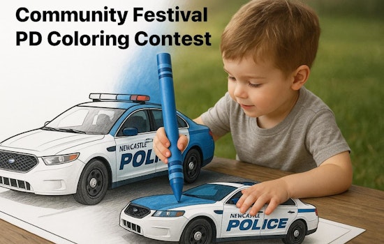 Newcastle PD Hosts Community Festival with Coloring Contest for All Ages at Veterans Park